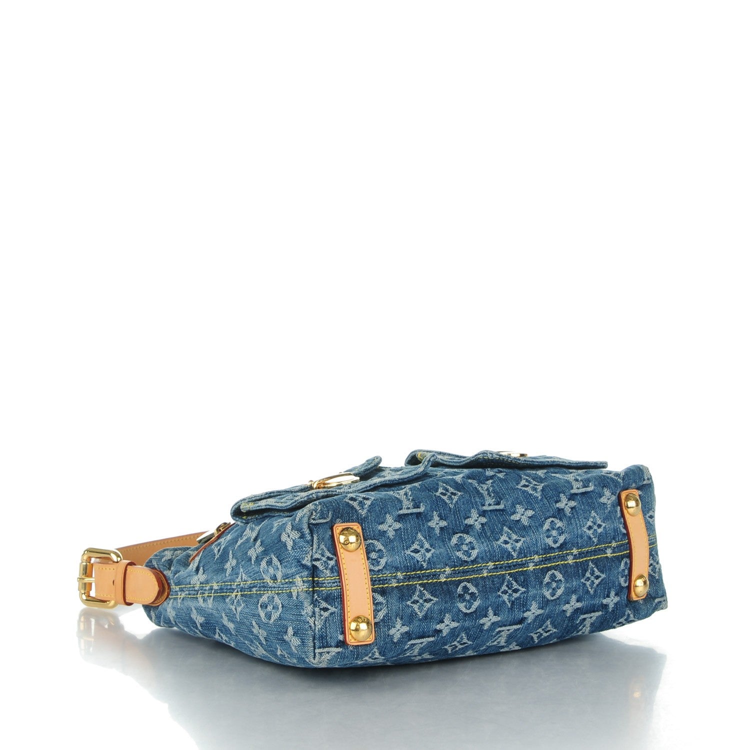 Louis Vuitton Monogram Denim Baggy PM Blue 4 of 8