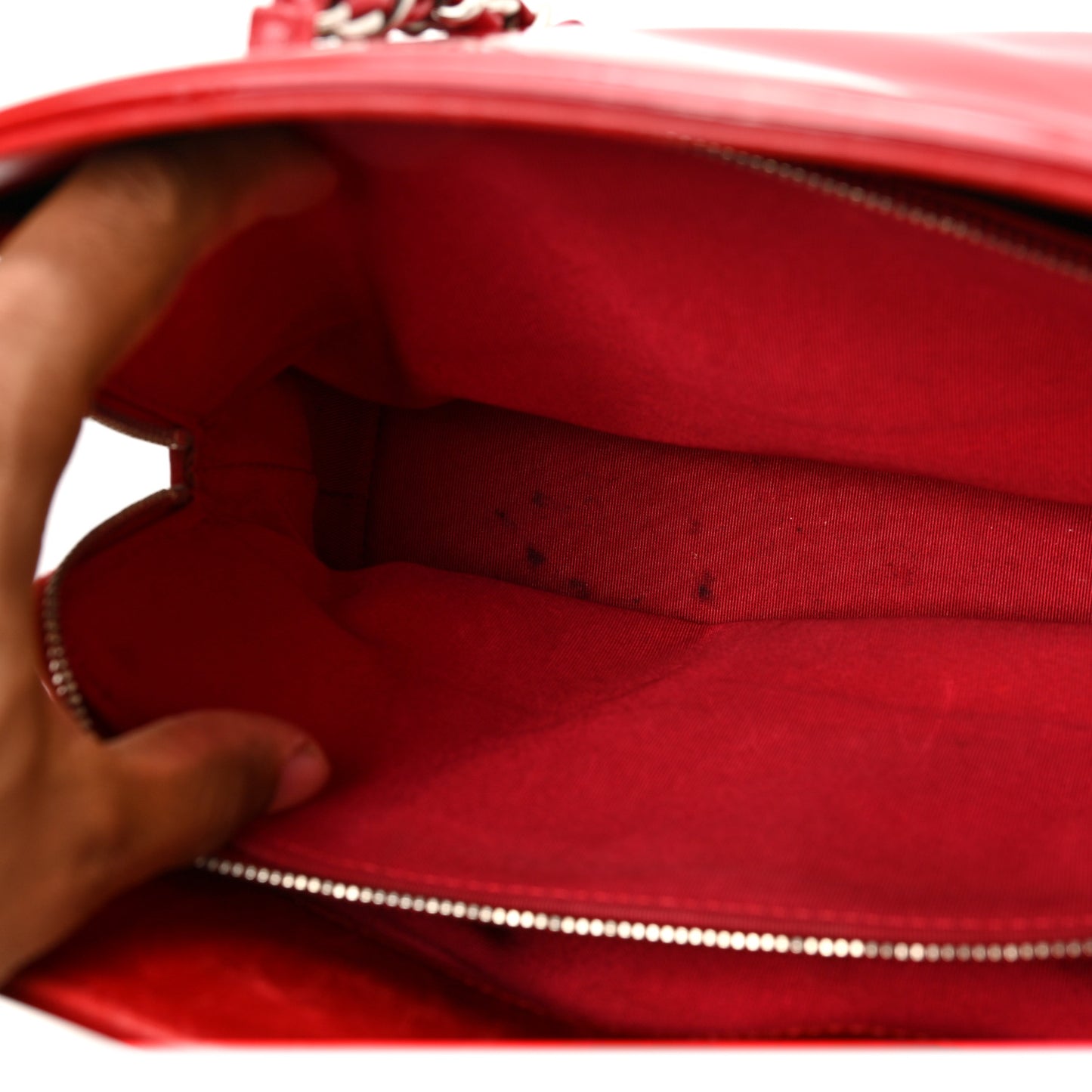 Vinyl Lipstick Ligne Tote Red