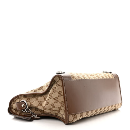 Balenciaga X GUCCI GG Monogram Azalea Calfskin Neo Classic Silver Hardware Medium City Beige Ebony Brown Sugar 4 of 14
