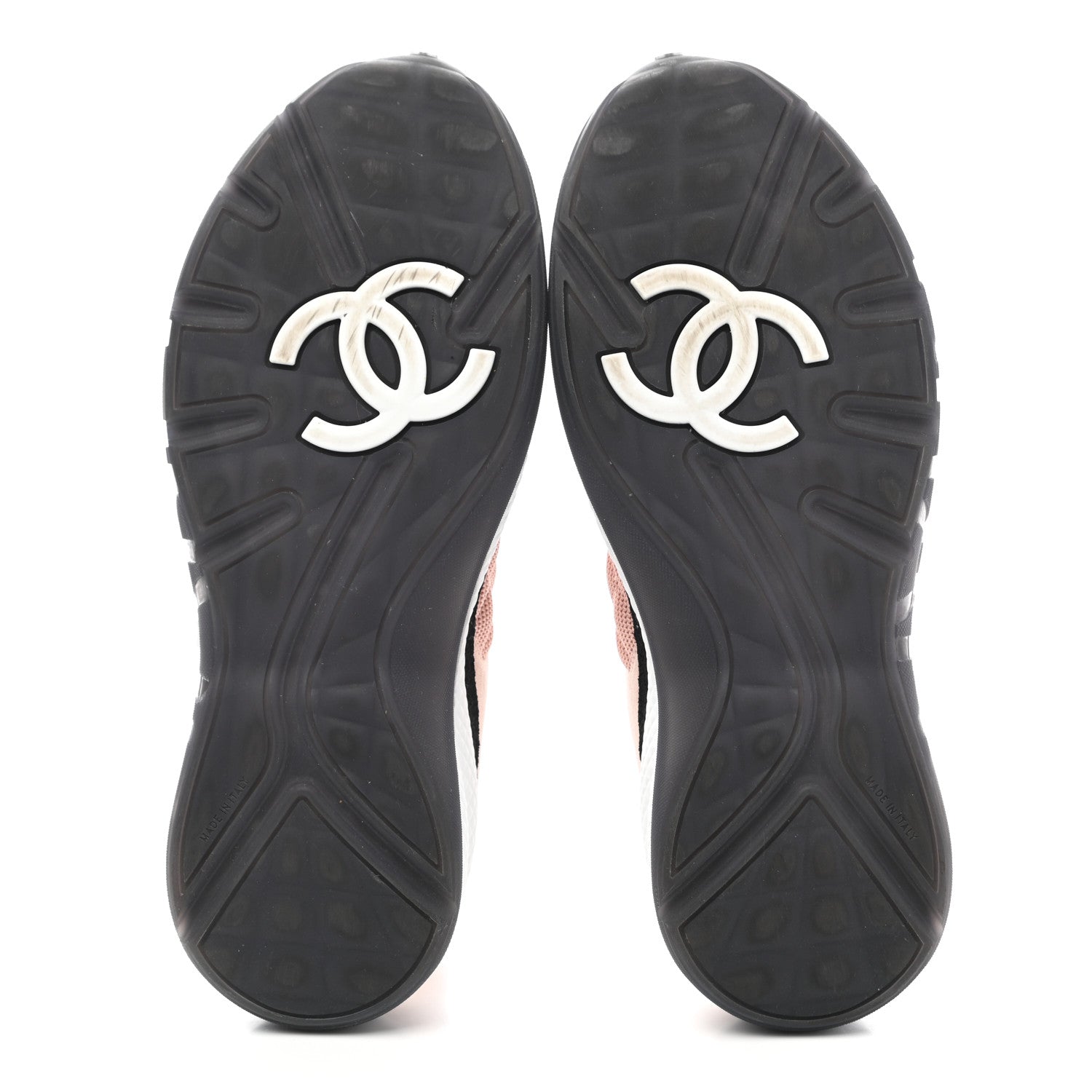 Chanel Mesh Suede Calfskin Quilted Sneakers 41 Black Pink 5 of 16