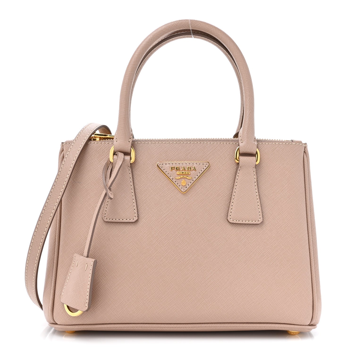 Prada Saffiano Mini Galleria Double Zip Tote Cammeo 1 of 12