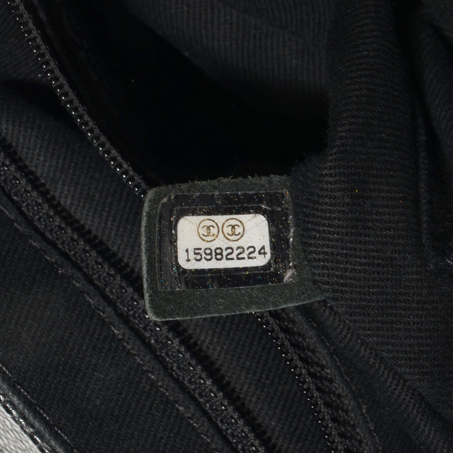 Caviar Half Moon Large Flap Black
