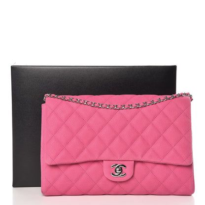 Chanel Iridescent Caviar Clutch with Chain Flap Pink 14 of 14