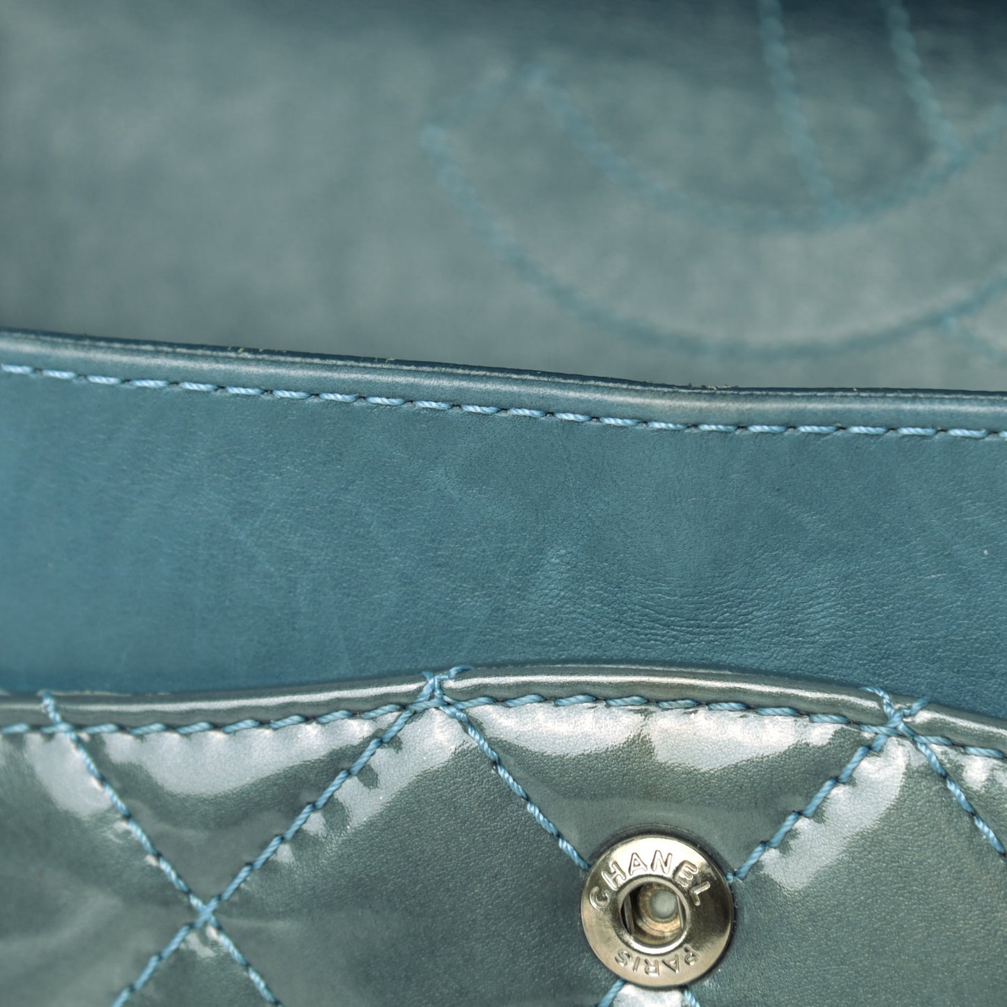 Patent Quilted 2.55 Reissue 226 Flap Blue