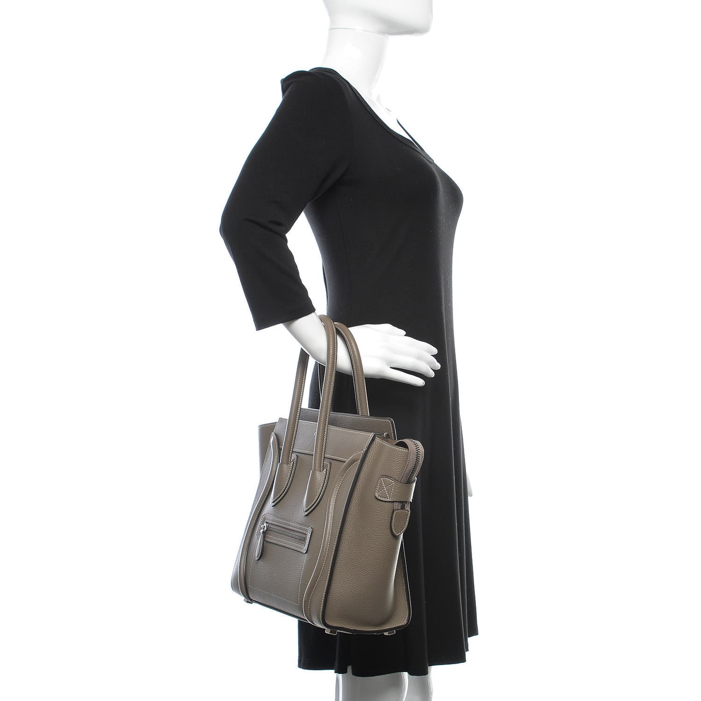 Drummed Calfskin Micro Luggage Souris