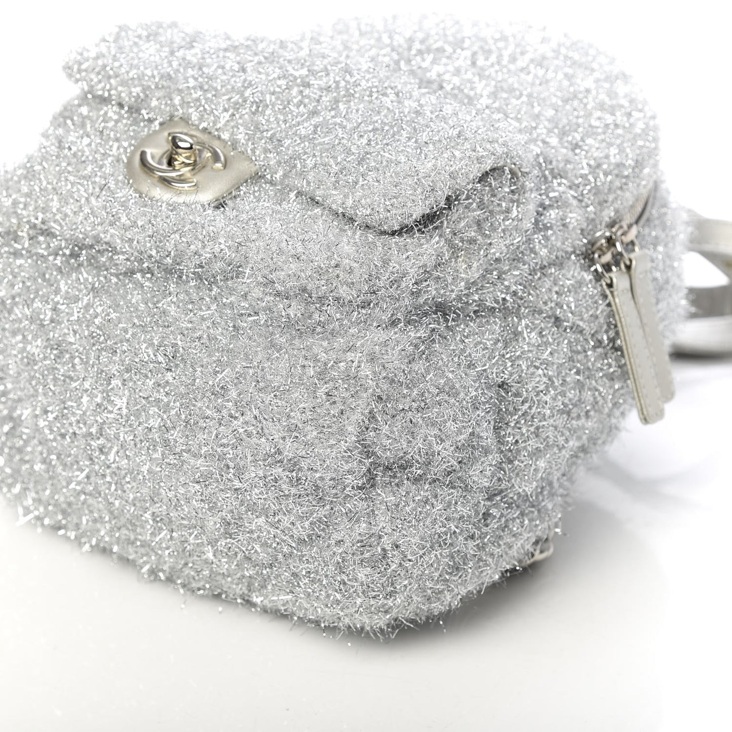 Lurex Knit Mini Pluto Glitter Backpack Grey