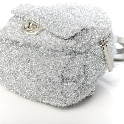 Chanel Lurex Knit Mini Pluto Glitter Backpack Grey 7 of 8