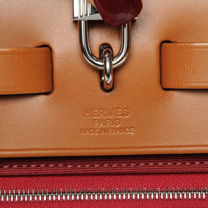 Hermes Vache Hunter Toile Herbag Zip 31 PM Rubis 7 of 9