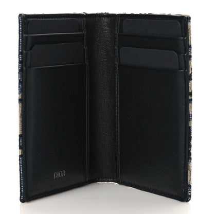 Christian Dior Oblique Bi-Fold Card Holder Blue 5 of 8