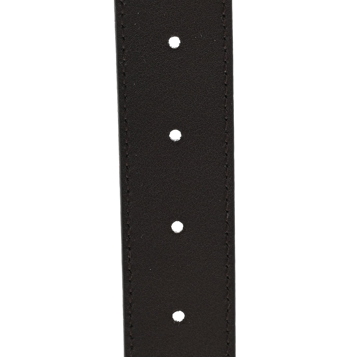 Plutone Calfskin Plaque GG 30mm Belt 85 34 Cocoa