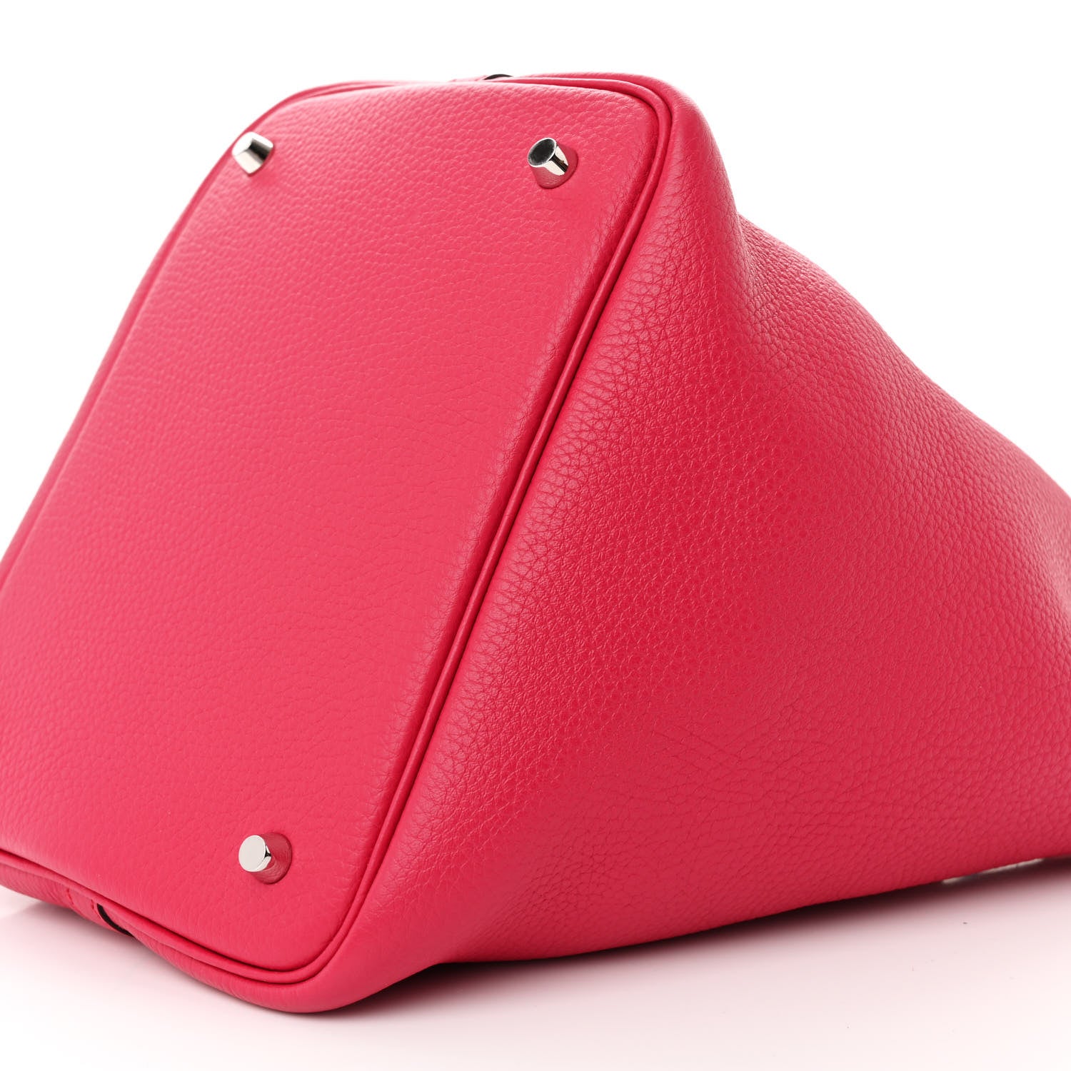 Hermes Taurillon Clemence Swift Eclat Picotin Lock 22 MM Framboise Rouge Sellier 10 of 12