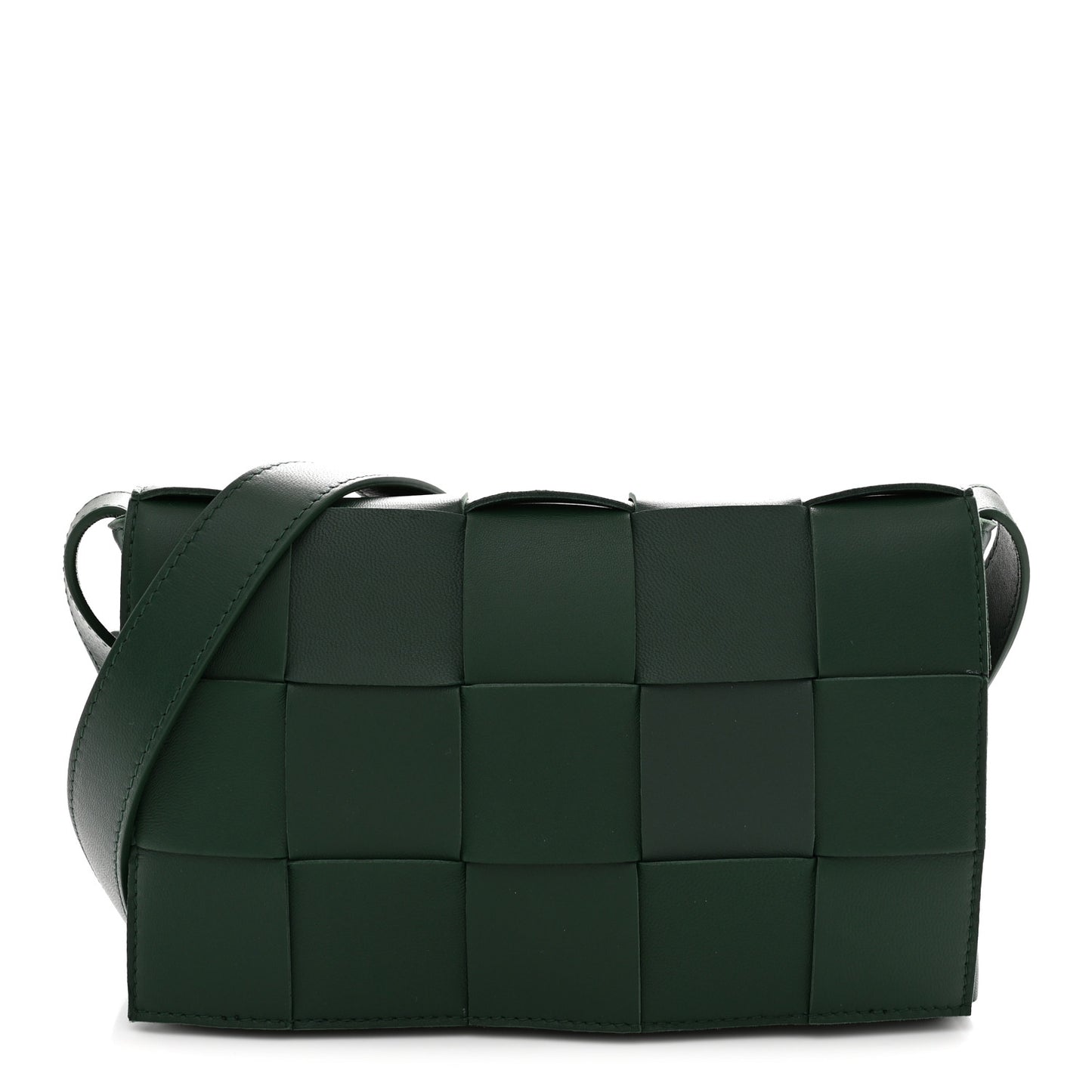 Lambskin Maxi Intrecciato Cassette Crossbody Bag Raintree