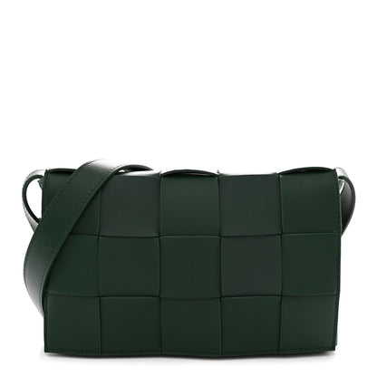 Bottega Veneta Lambskin Maxi Intrecciato Cassette Crossbody Bag Raintree 1 of 10