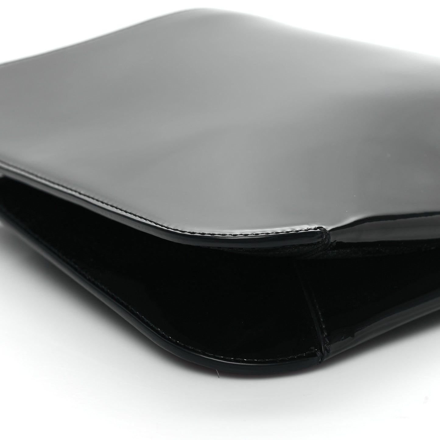 Patent Calfskin Sadie Shoulder Bag Black