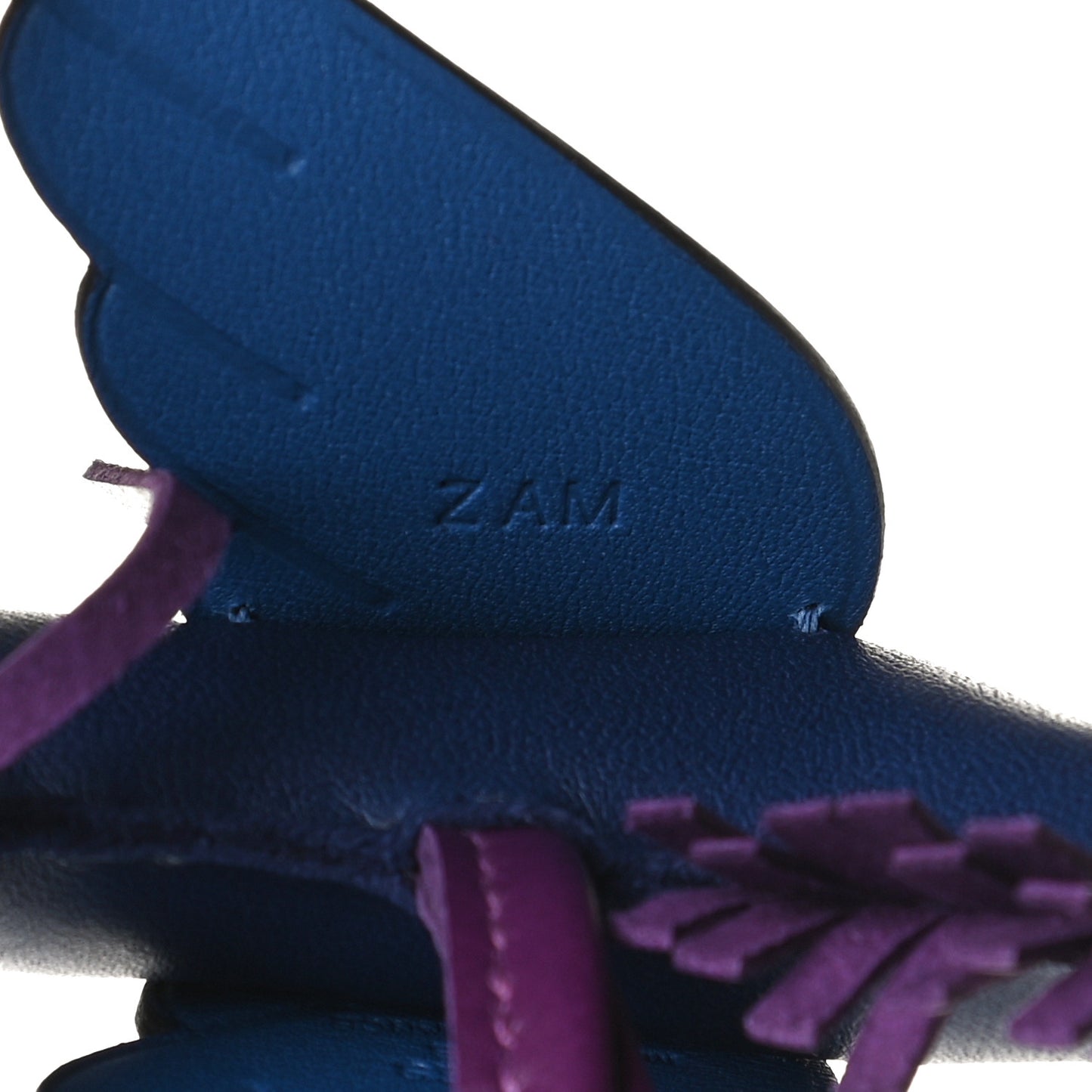 Milo Lambskin Grigri Rodeo Pegase Horse Bag Charm PM Bleu Saphir Violet Bleu France