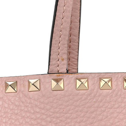 Valentino Garavani Grained Calfskin Rockstud Shoulder Tote Water Rose 10 of 10