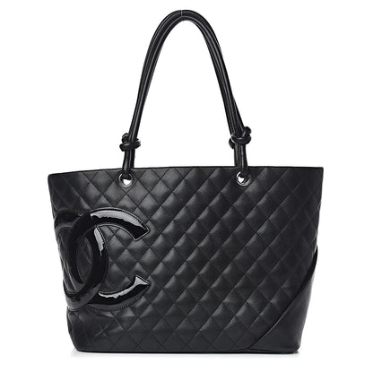Chanel Calfskin Quilted Large Cambon Tote Black 1 of 16