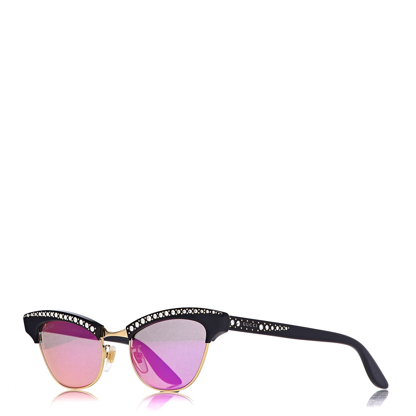Clubmaster Cat Eye Sunglasses GG0153S Black