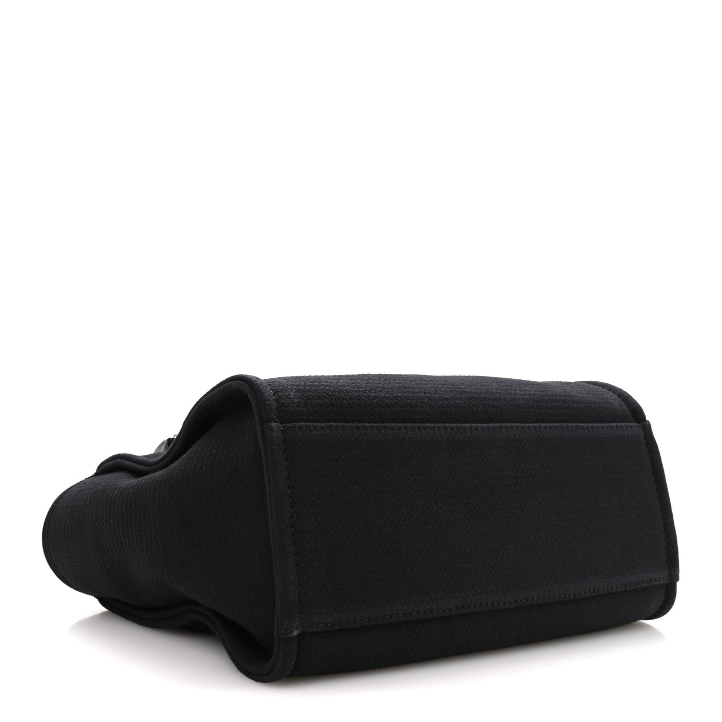 Mixed Fibers Calfskin  Small Deauville Tote Black