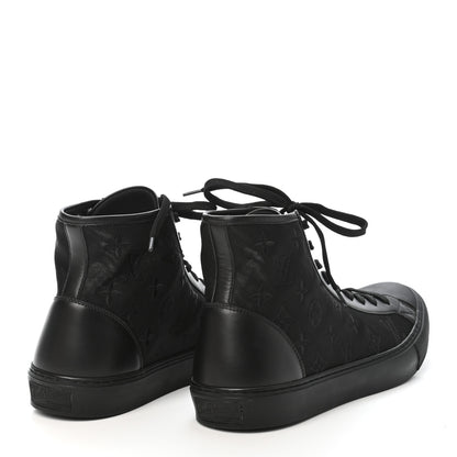 Louis Vuitton Canvas Monogram Mens Tattoo Sneaker Boots 9.5 Black 4 of 10