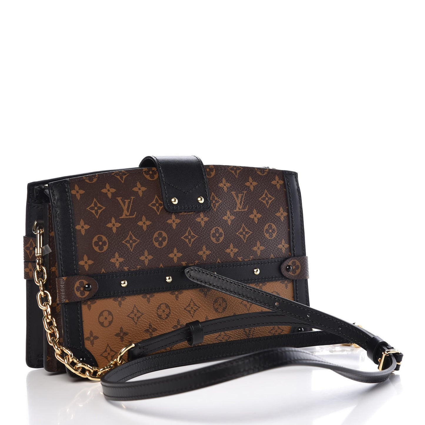 Reverse Monogram Trunk Clutch