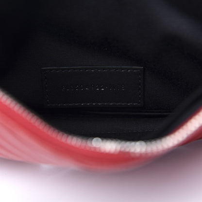 Saint Laurent Grain De Poudre Chevron Monogram Bill Pouch Rouge Eros 9 of 10