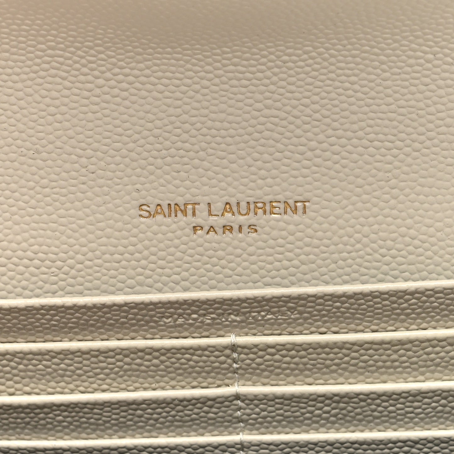 Grain De Poudre Matelasse Chevron Monogram Flap Wallet Crema Soft