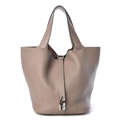 Hermes Taurillon Clemence Picotin Lock 26 GM Gris Tourterelle 1 of 9