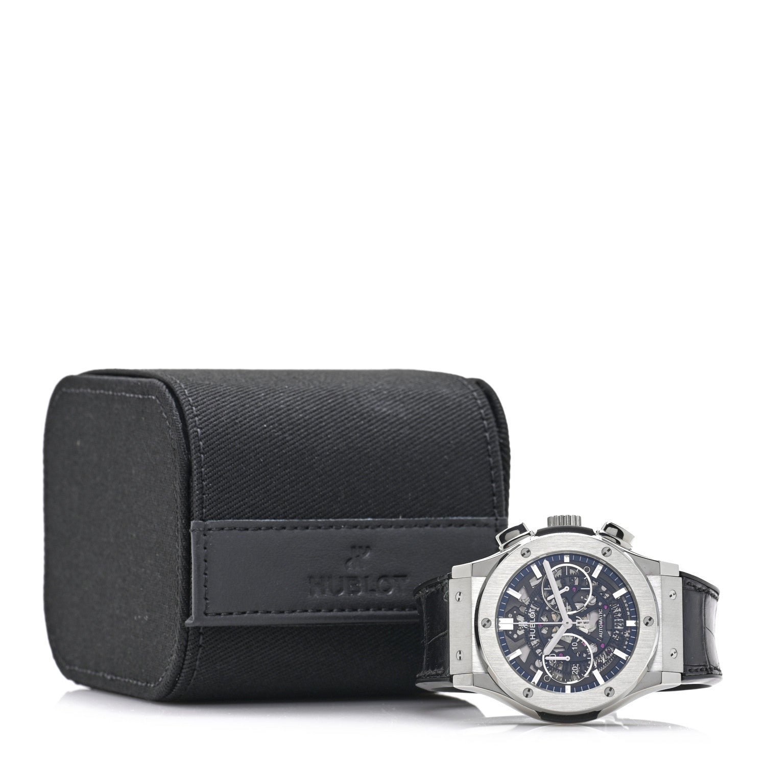 Hublot Titanium Alligator 45mm Classic Fusion Aerofusion Chronograph Automatic Watch Black 525.NX.0170.LR 5 of 5