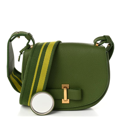 Delvaux Crispy Calfskin Mini Le Mutin Saddle Bag Green 3 of 11