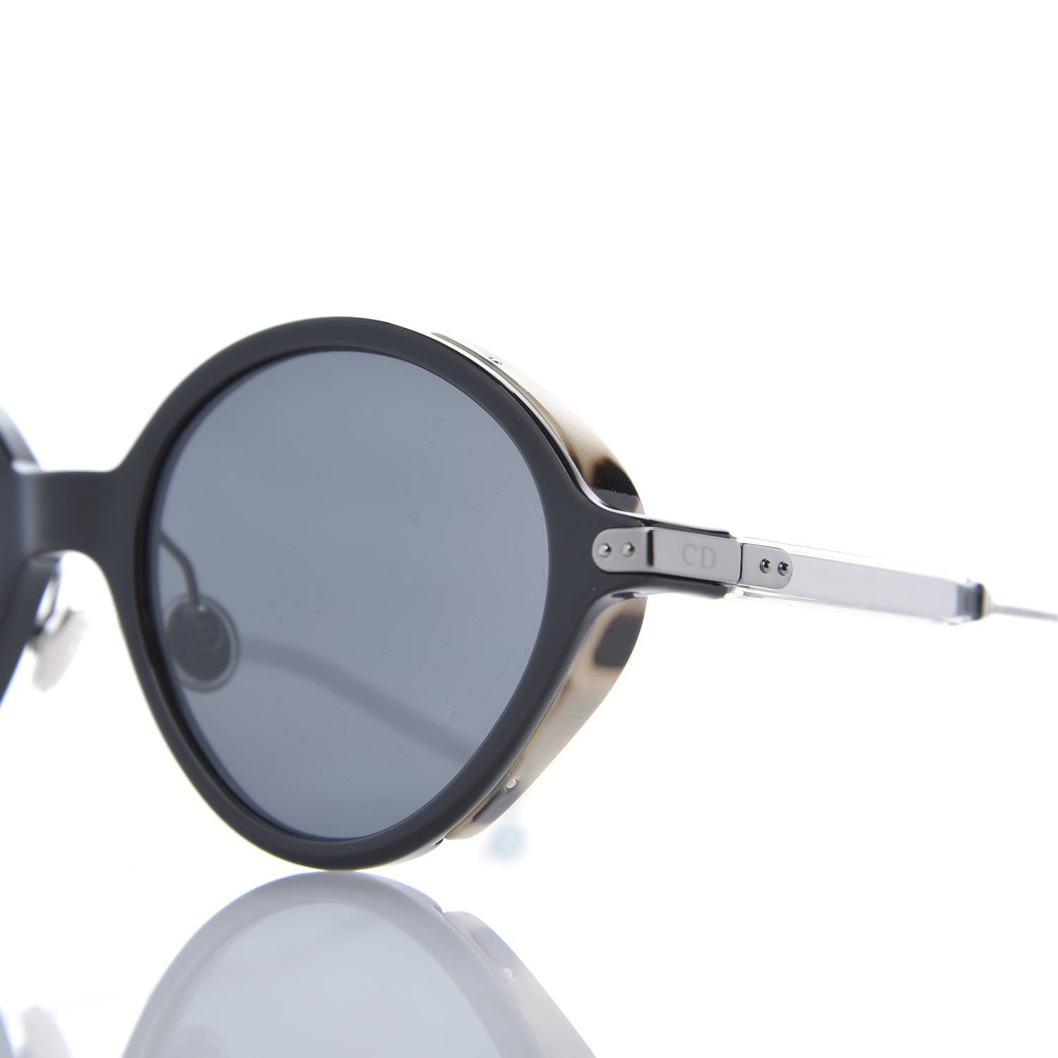 Christian Dior Acetate Umbrage Round Sunglasses Tortoise Black 7 of 8