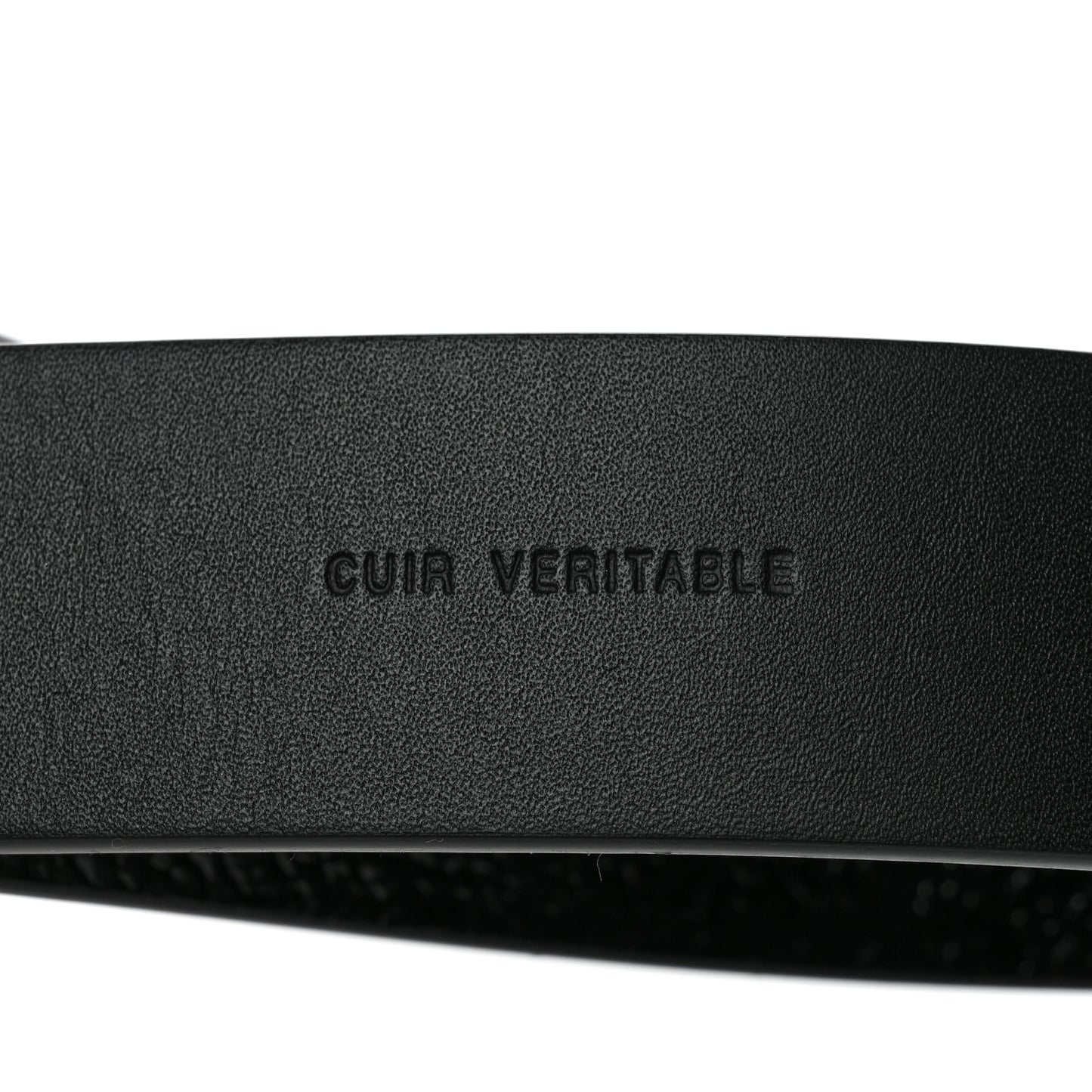 Glazed Calfskin Metal Twisted CC Belt 95 38 Black