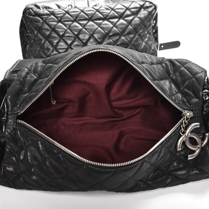 Chanel Iridescent Calfskin Fantasy Fur Backpack Grey 6 of 11