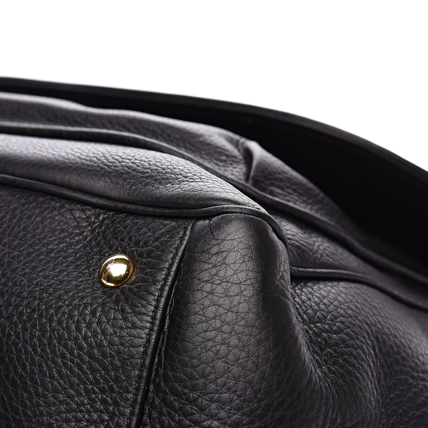 Gucci Pebbled Calfskin Medium 1973 Top Handle Satchel Black 10 of 19