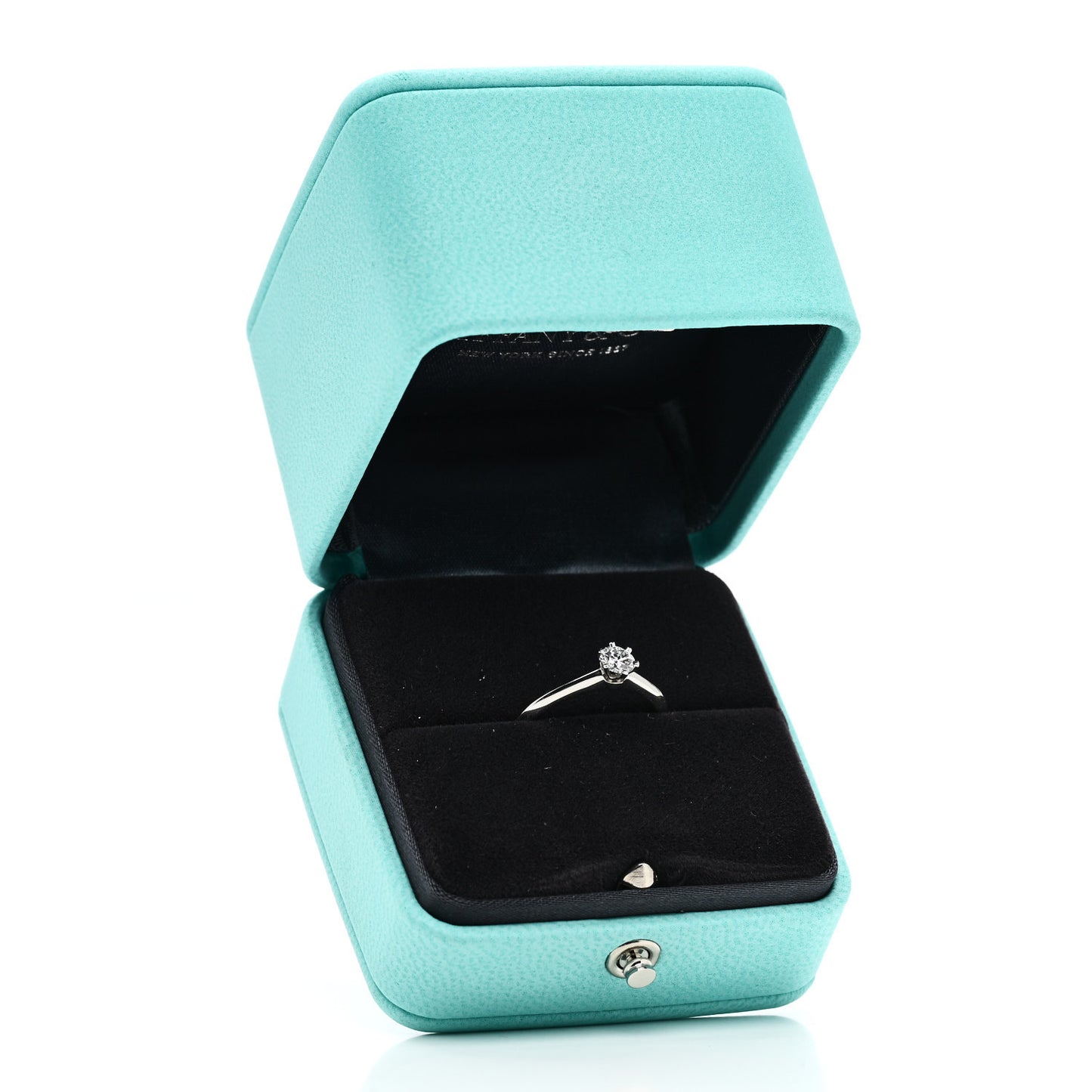 Platinum Diamond .31ct Solitaire Engagement Ring 56 7.5