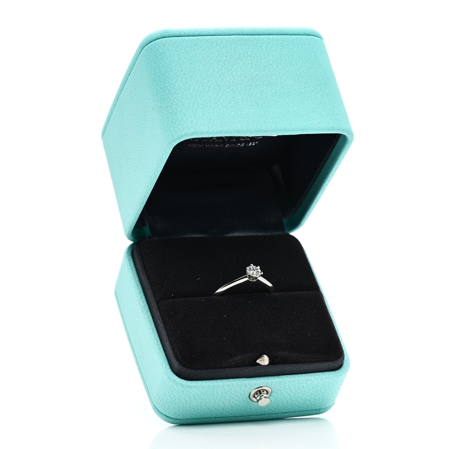 Tiffany Platinum Diamond .31ct Solitaire Engagement Ring 56 7.5 7 of 7