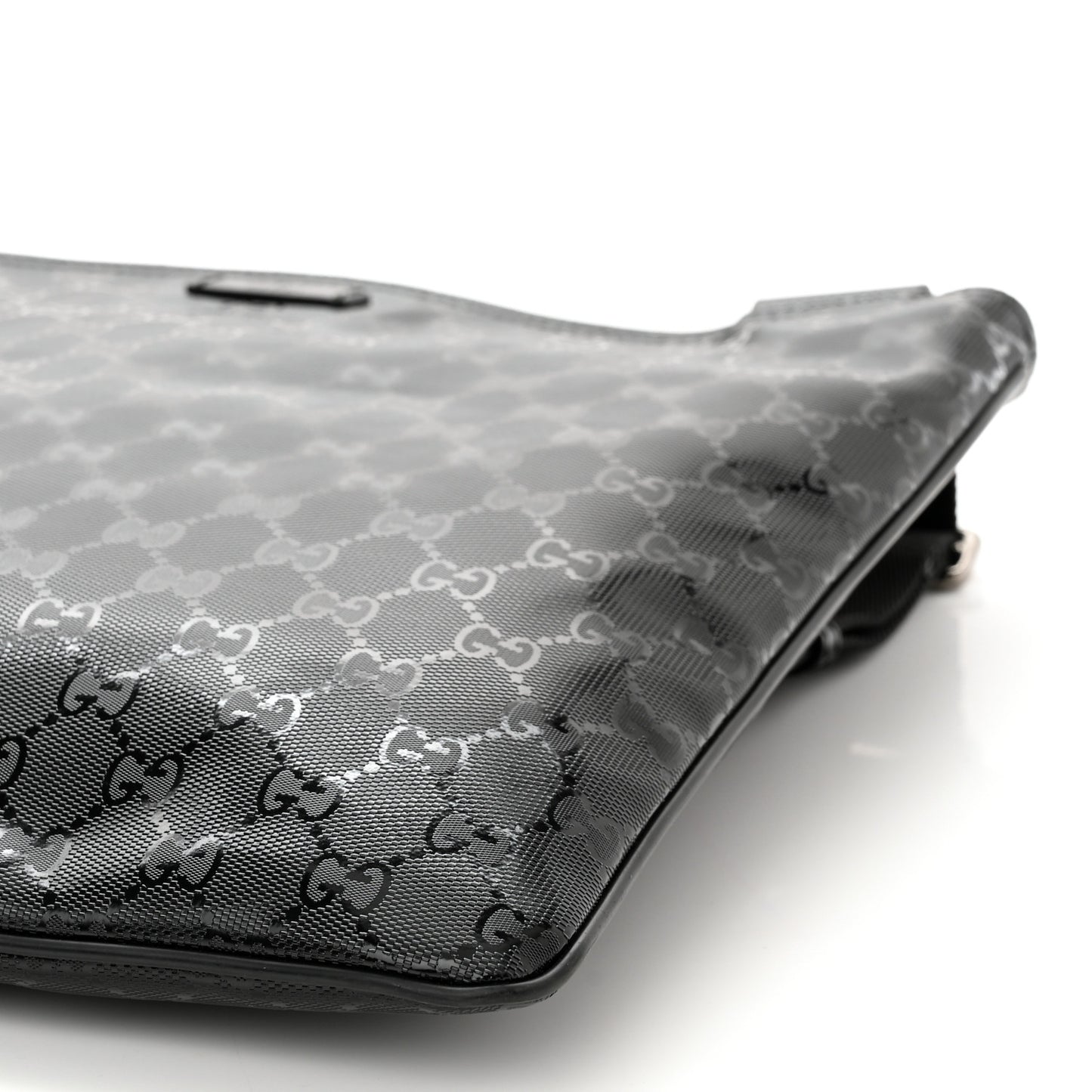 Imprime Monogram Medium Flat Messenger Bag Black