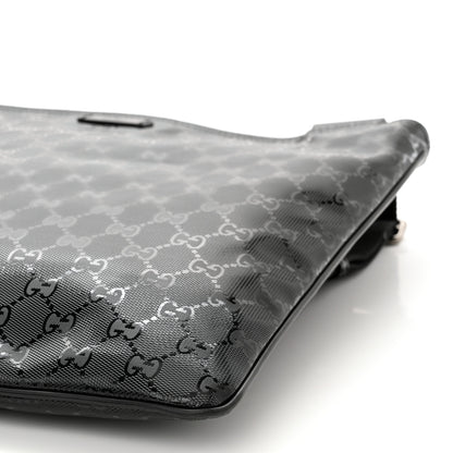 Gucci Imprime Monogram Medium Flat Messenger Bag Black 9 of 9