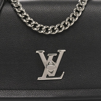 Louis Vuitton Calfskin Lockme II Chain Bag BB Black 7 of 9