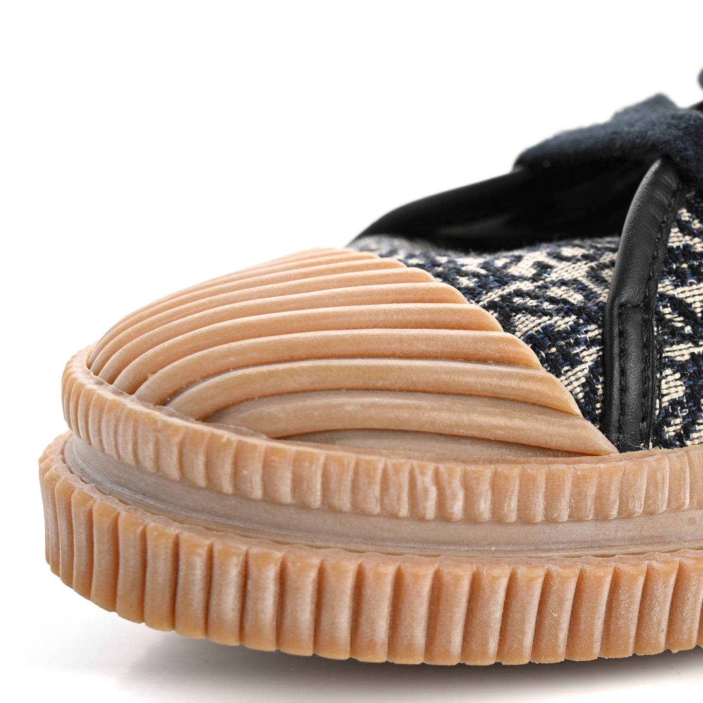 Jacquard Anagram Calfskin High Top Sneakers 41 Navy