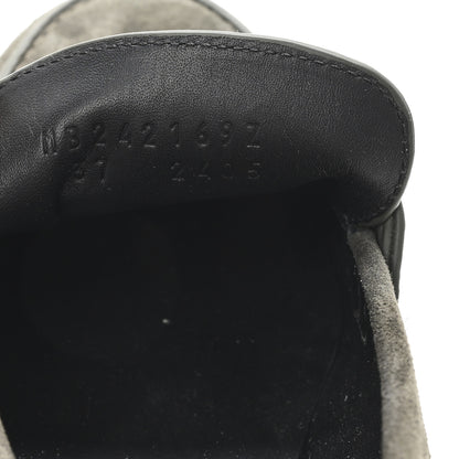 Hermes Chevre Velours Womens Icone Loafers 37 Vert Foret 9 of 10