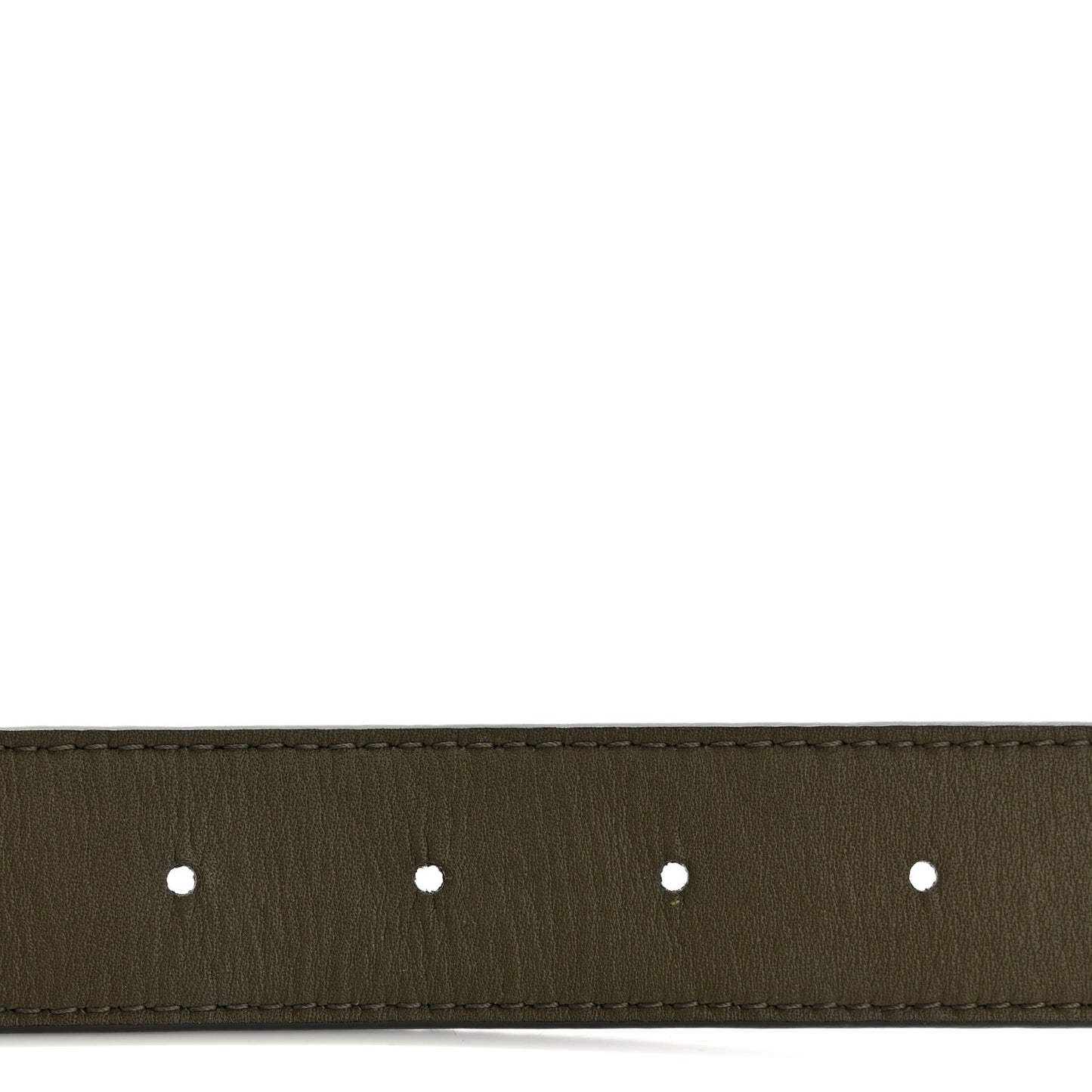 Calfskin Monogram 30mm LV Initiales Reversible Belt 80 32 Khaki