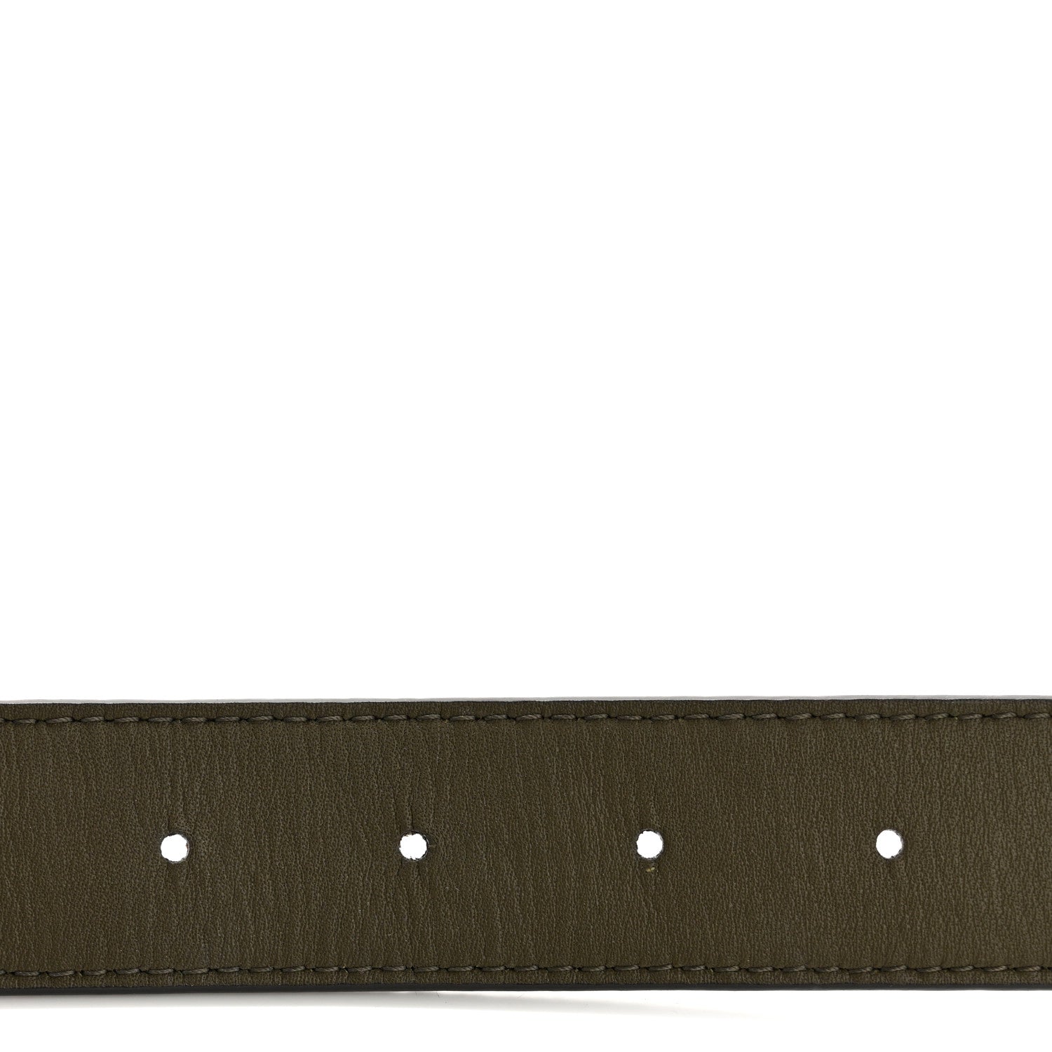Louis Vuitton Calfskin Monogram 30mm LV Initiales Reversible Belt 80 32 Khaki 6 of 9
