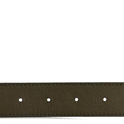 Louis Vuitton Calfskin Monogram 30mm LV Initiales Reversible Belt 80 32 Khaki 6 of 9