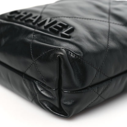 Chanel Shiny Calfskin Quilted Mini Chanel 22 So Black 10 of 11
