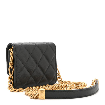 Chanel Caviar Quilted Bracelet On Chain Clutch Grey 2 of 10