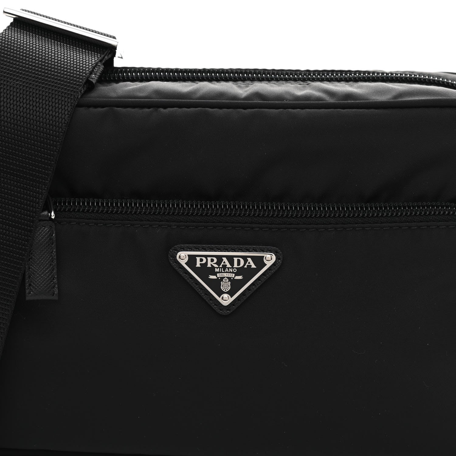 Prada Nylon Vela Messenger Bag Black 8 of 10