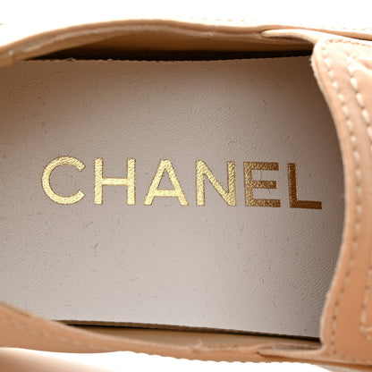 Chanel Lambskin Quilted Womens CC Stroll Sneakers 37 Beige 6 of 8