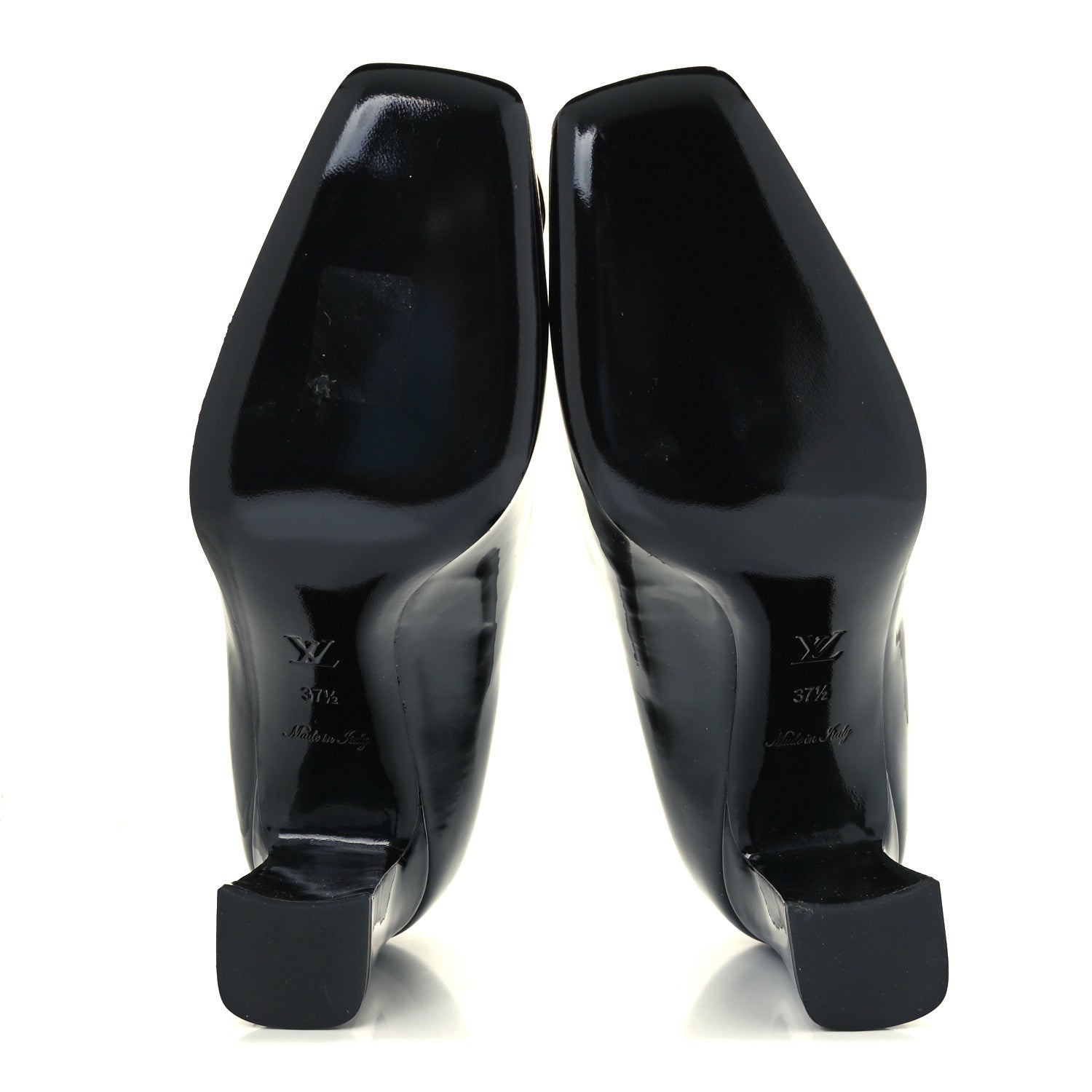 Louis Vuitton Patent Madeleine Pumps 37.5 Black 7 of 10