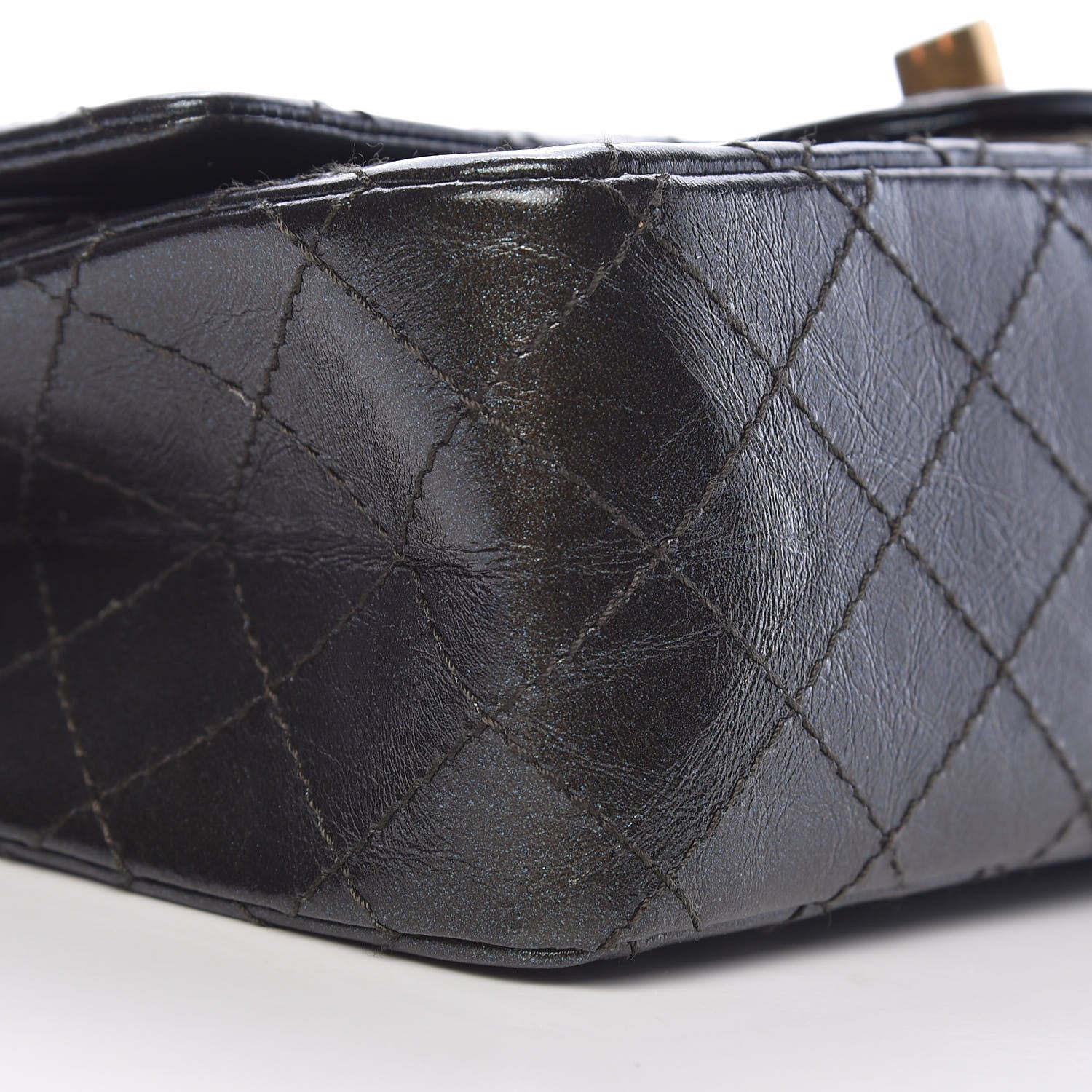 Chanel Glittered Aged Calfskin Quilted 2.55 Reissue 225 Flap Blue 9 of 10